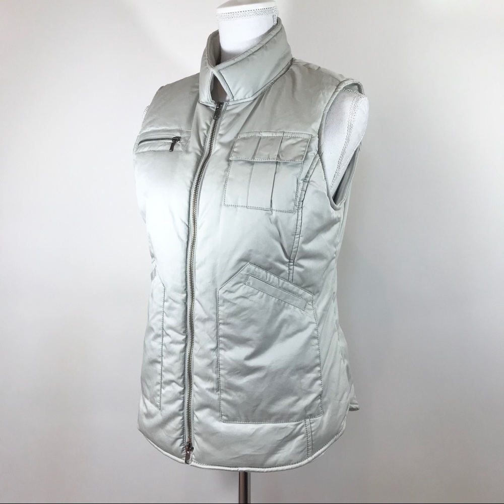 CAbi Puffer Gray Vest Medium